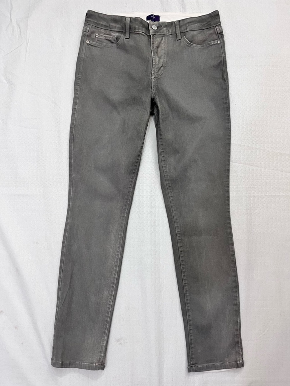 NYDJ Women's Skinny Jeans in Gray size 10